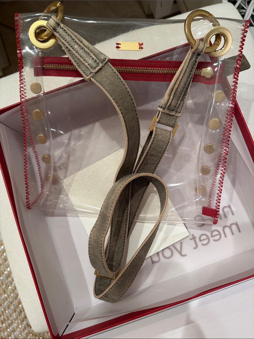 Hammitt Stadium bag clear red and gold - Picture 6 of 6